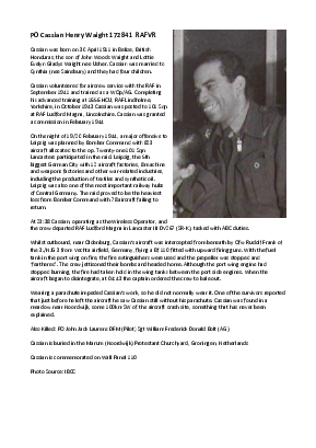 A preview of a PDF biography for Waight, Cassian Henry
